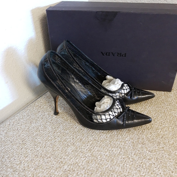 Prada Black Leather Shoes